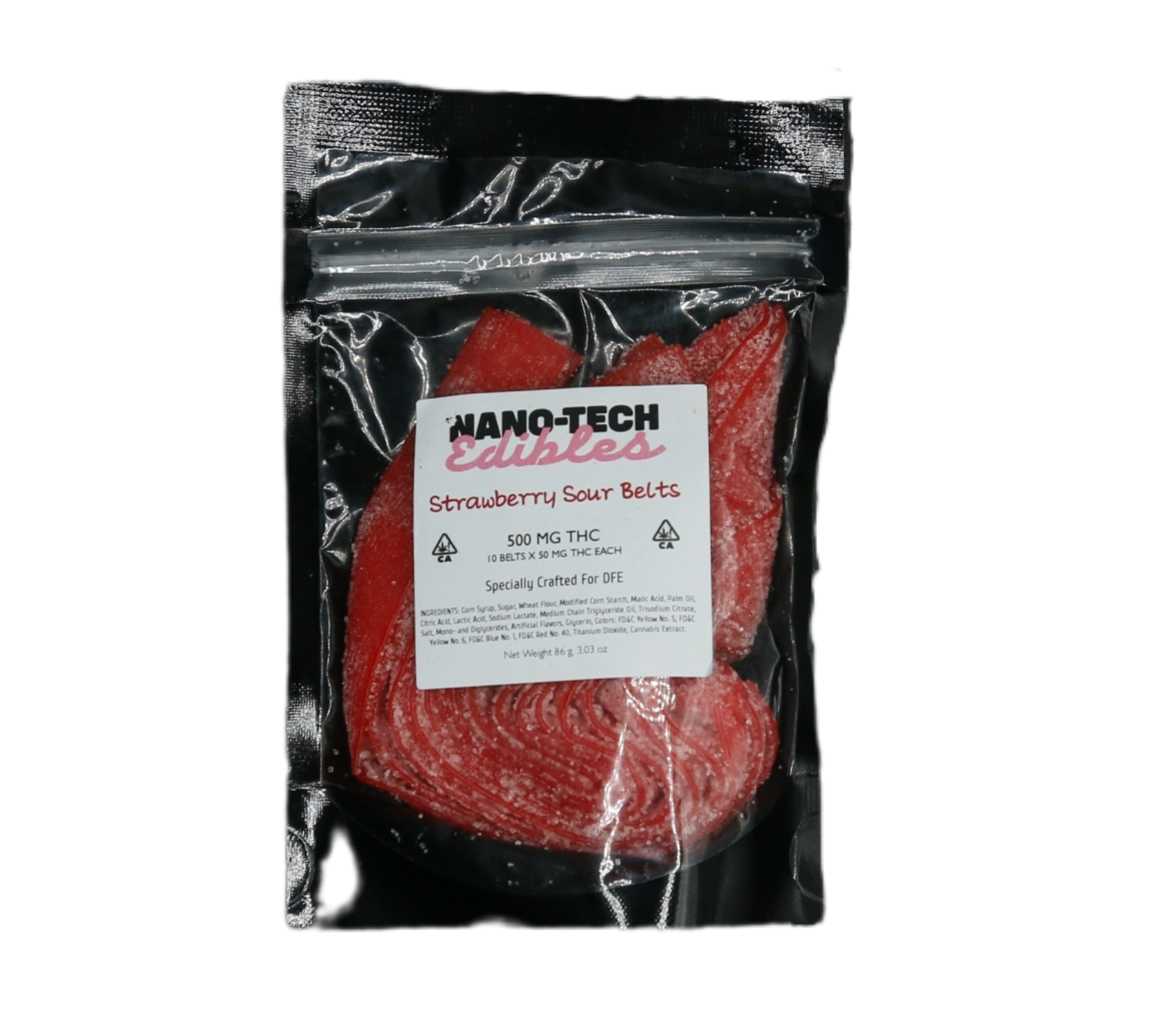 Nano: THC Infused Sour Belts 500MG